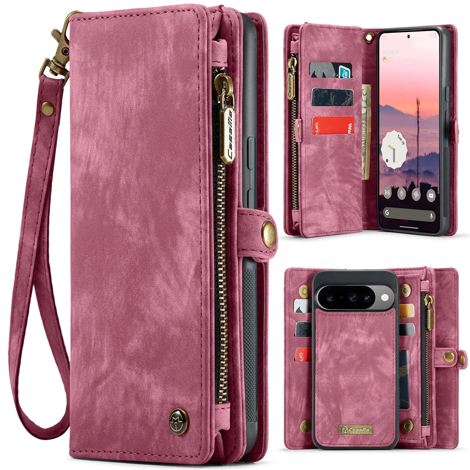 Multi-slot Mobiltaske Google Pixel 10 Pro Rød