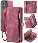 Multi-slot Mobiltaske iPhone 16 Plus Rød