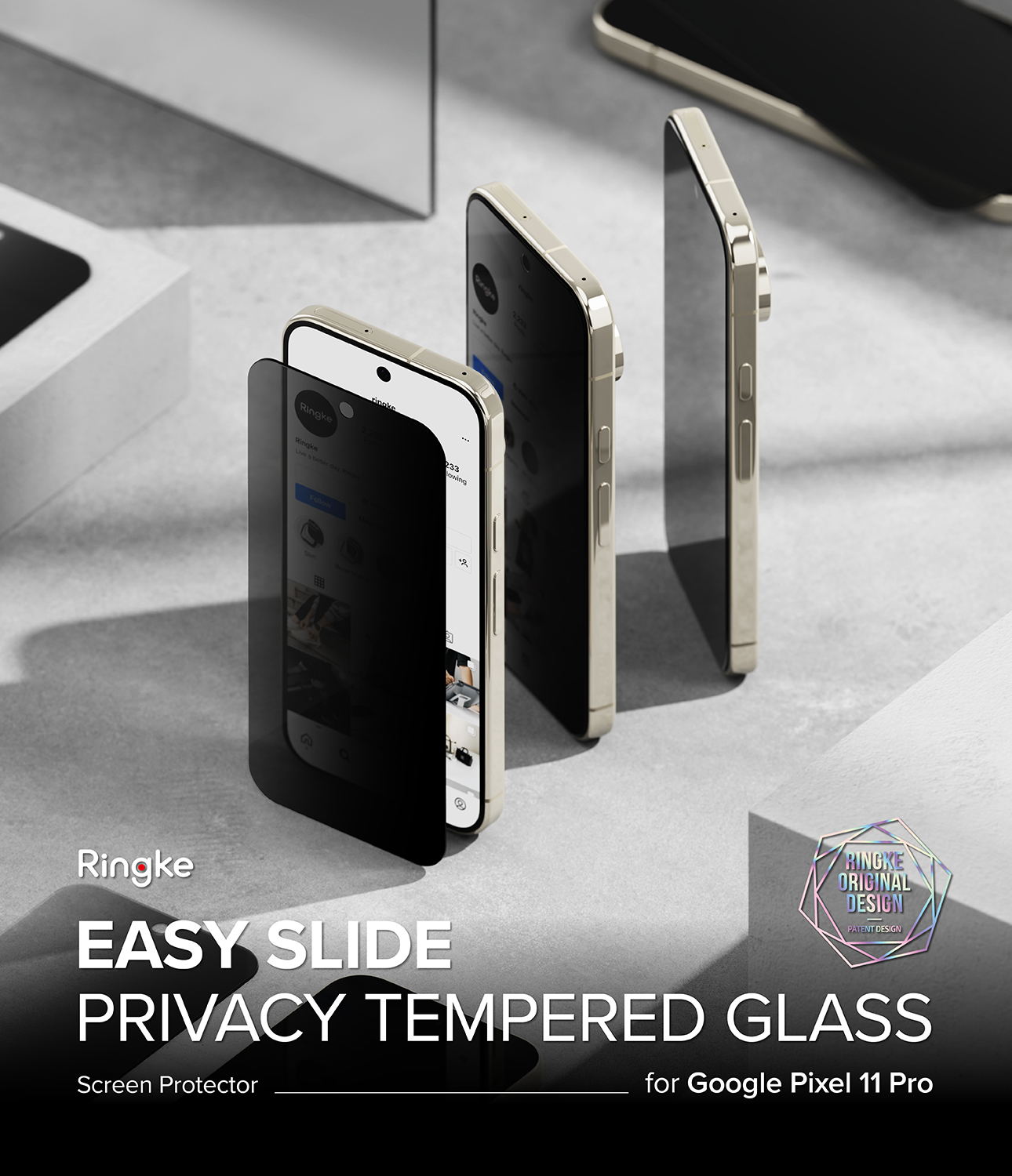 Easy Slide Privacy Glass (2-pack) Google Pixel 11 Pro