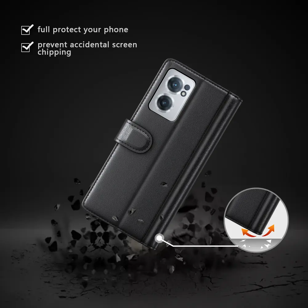 Äkta Läderfodral  OnePlus Nord CE 2 5G Svart