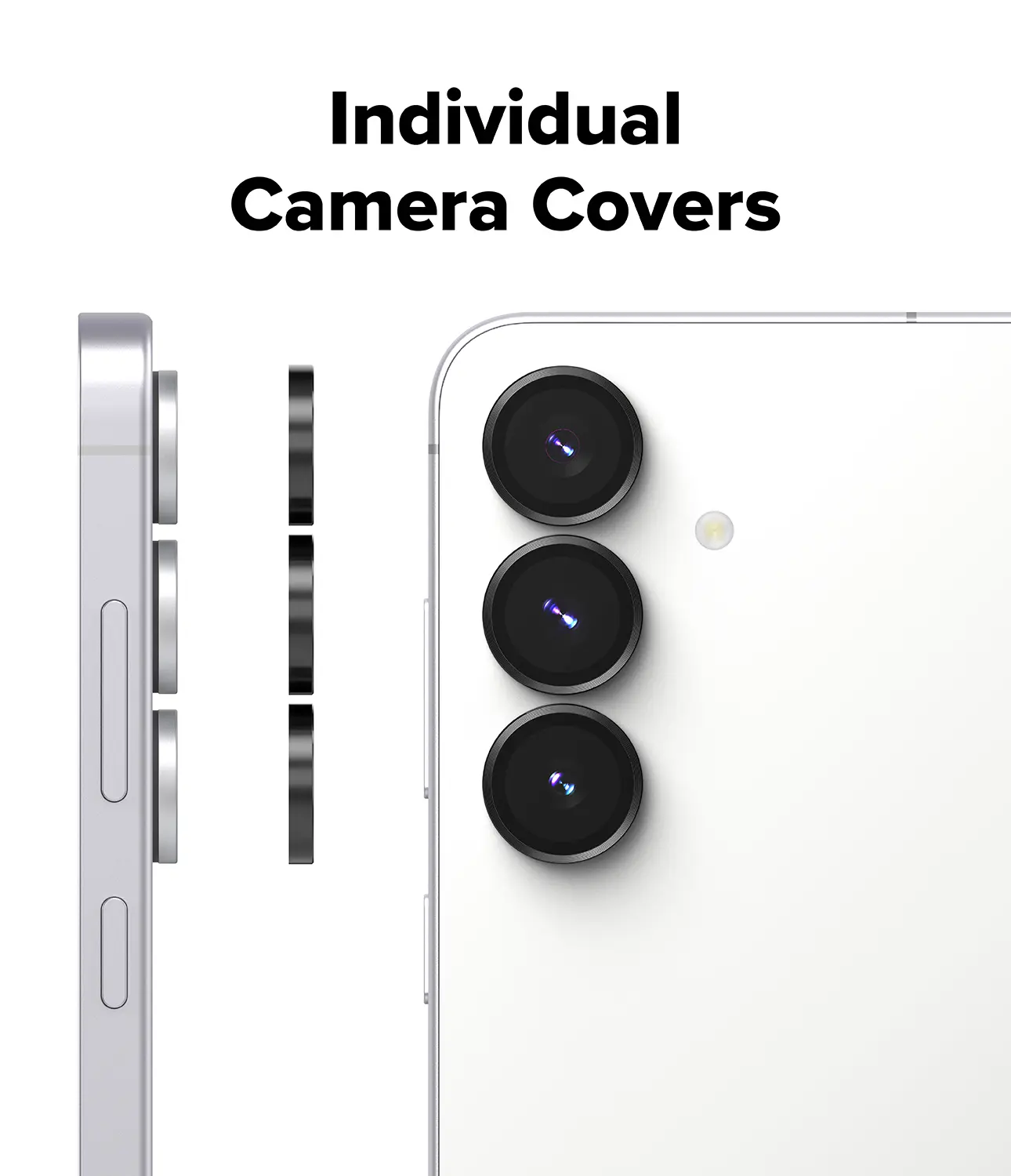 Camera Lens Frame Glass (2-pack) Samsung Galaxy S25 FE Black
