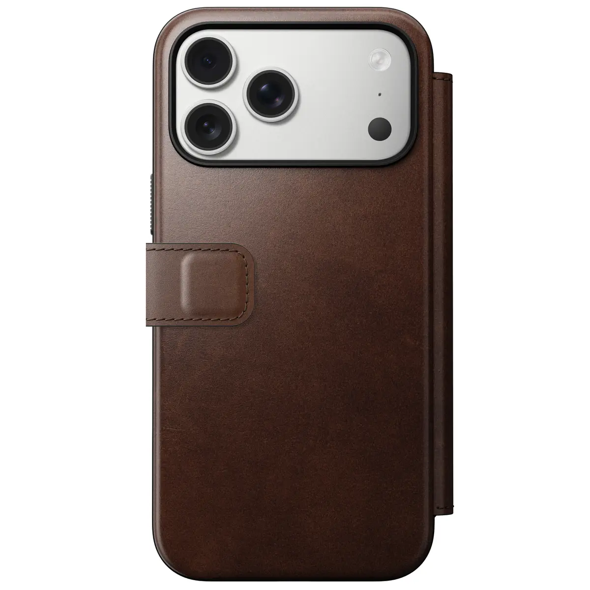 iPhone 18 Pro Max Modern Horween Leather Folio MagSafe Rustic Brown