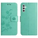 Samsung Galaxy A36 Mobiletui med sommerfugle, Grøn