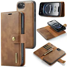 Magnet Wallet iPhone 16e Cognac