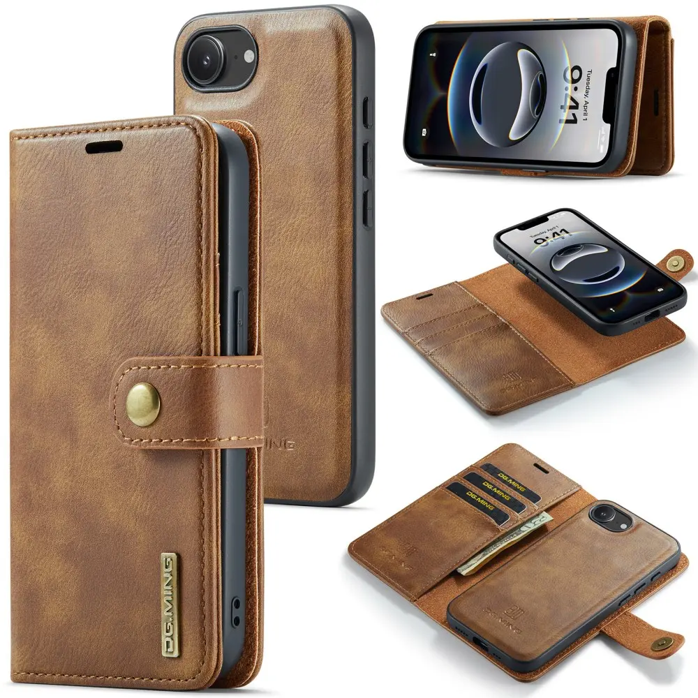 Magnet Wallet iPhone 16e Cognac