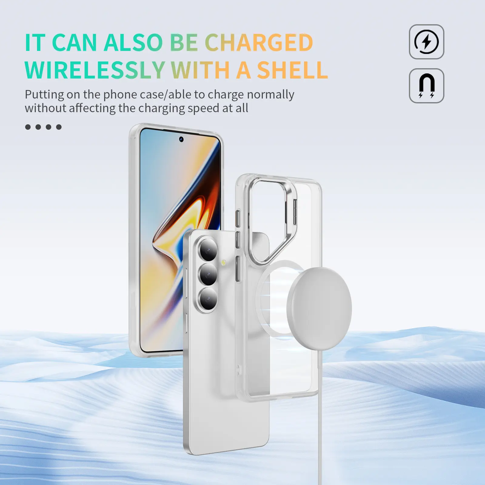 Hybridskal Kickstand MagSafe Samsung Galaxy S26 Genomskinlig