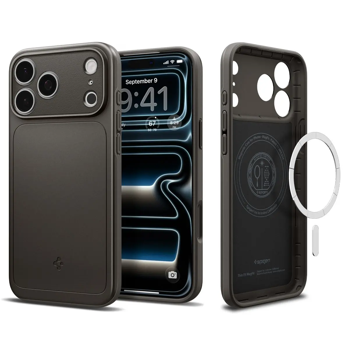 iPhone 17 Pro Case Thin Fit MagSafe Gunmetal