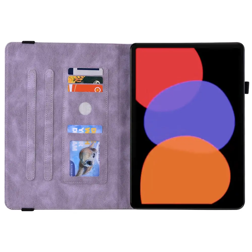Läderfodral Fjärilar Xiaomi Pad 6 Pro Lila