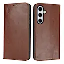 Mobiltaske Ægte Læder Samsung Galaxy S25 FE Brun