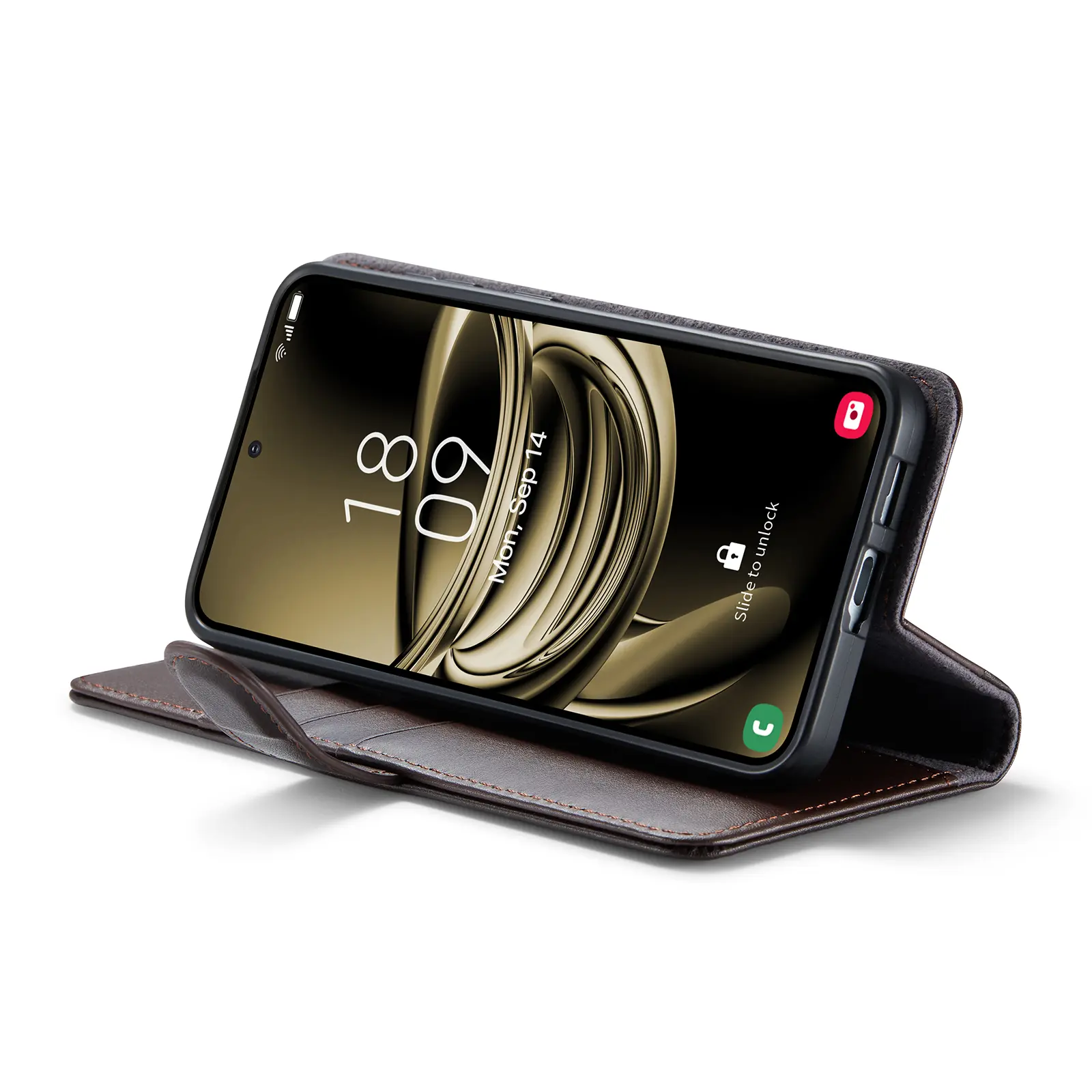 Äkta Läderfodral Samsung Galaxy S25 Brun