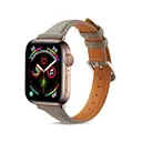 Slim Læderrem Apple Watch Series 1-3 38mm Grå