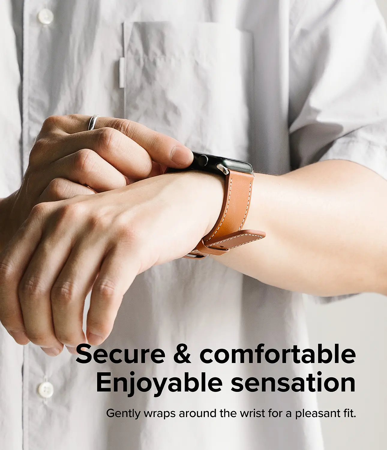 Leather One Basic Bold Band Apple Watch Ultra 49mm 4th Gen Brown