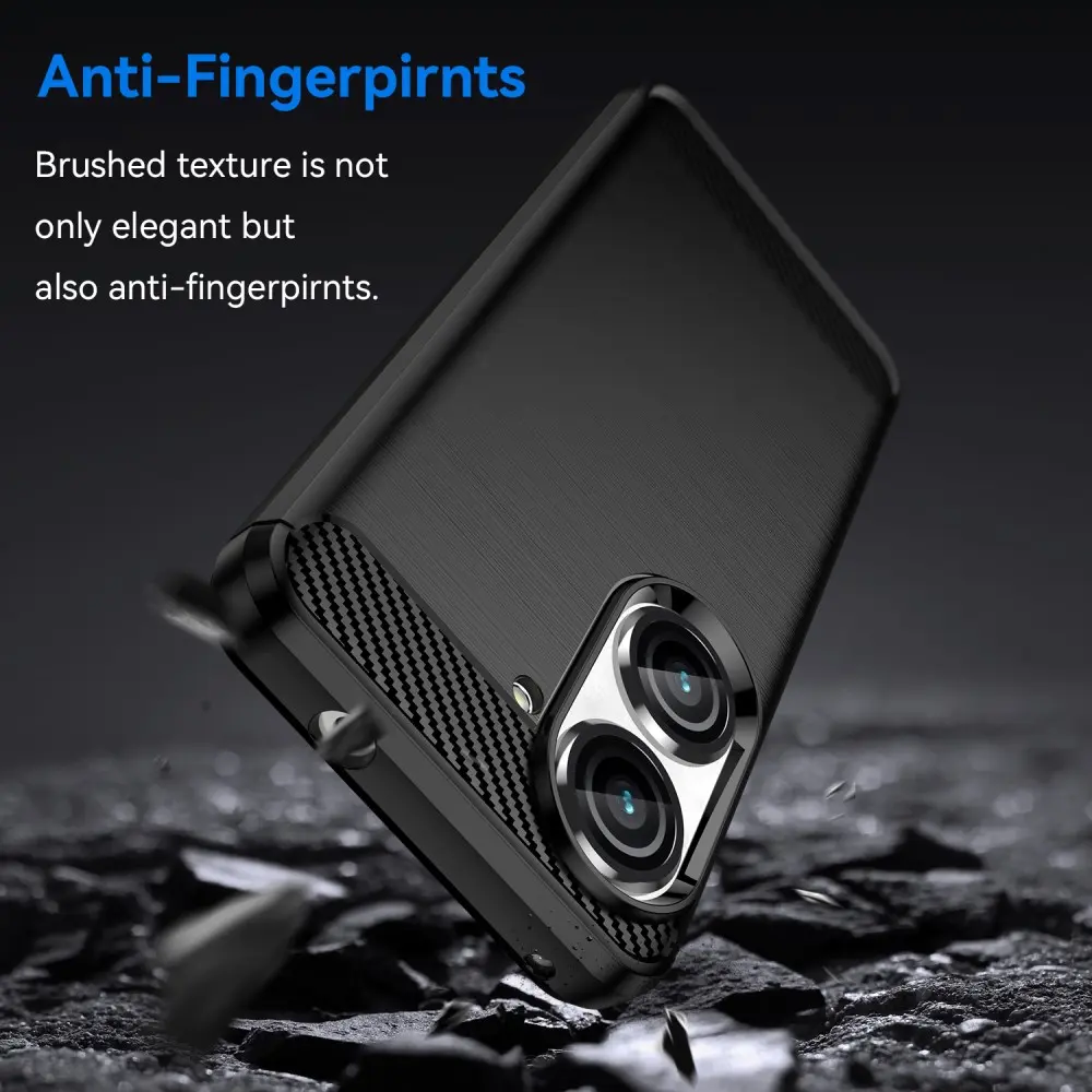 Asus ZenFone 10 Skal TPU Brushed Svart