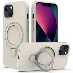 Silikonskal Kickstand MagSafe iPhone 13 beige