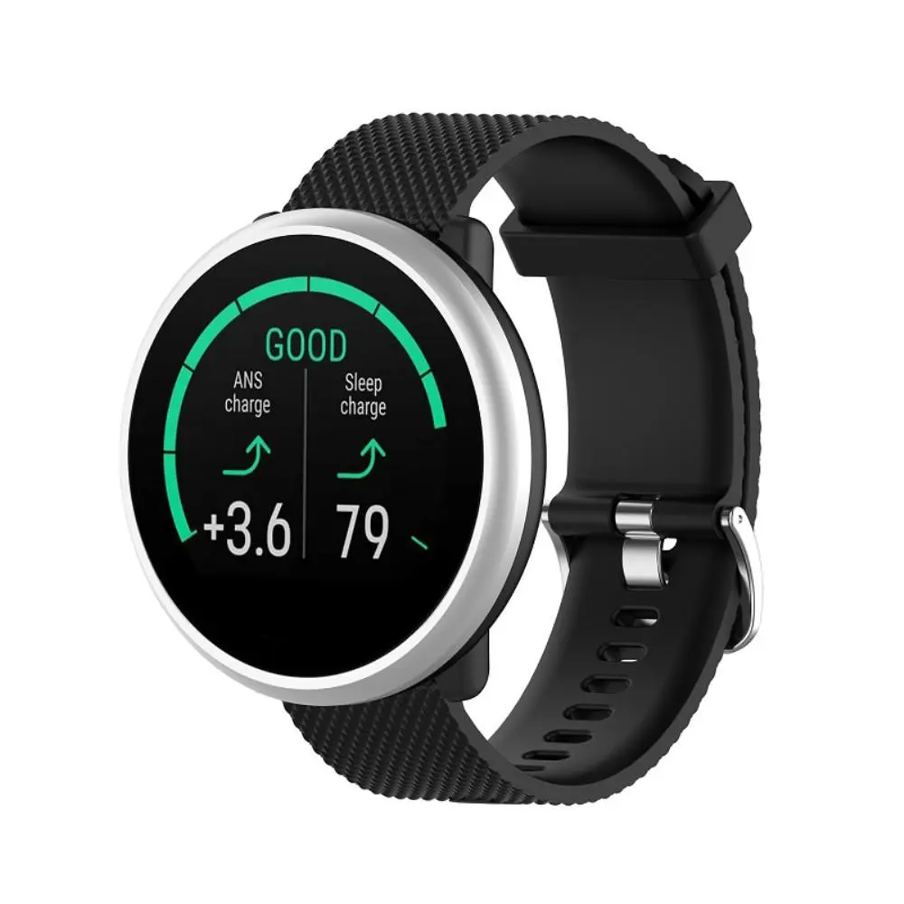 Silikoniranneke Polar Ignite Musta