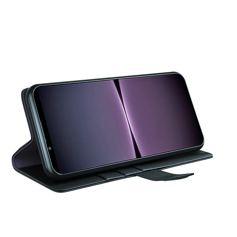 Äkta Läderfodral Sony Xperia 1 IV Svart