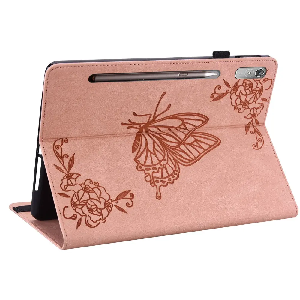 Läderfodral Fjärilar  Lenovo Tab P12 Rosa