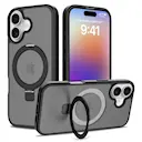 Hybridcover Magnetic Ring iPhone 17 Sort