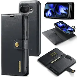 Google Pixel 9a pungcover med aftageligt cover, Black