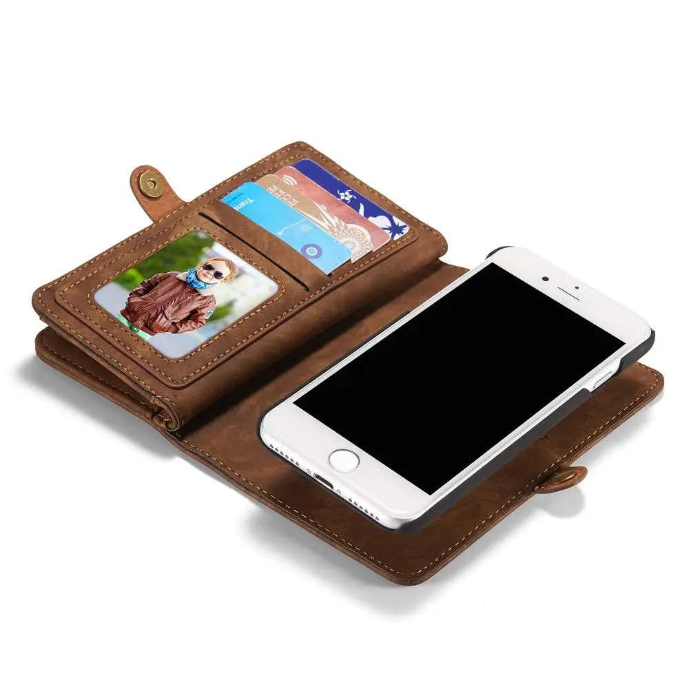 Multi-slot Plånboksfodral iPhone SE 2022 Brun