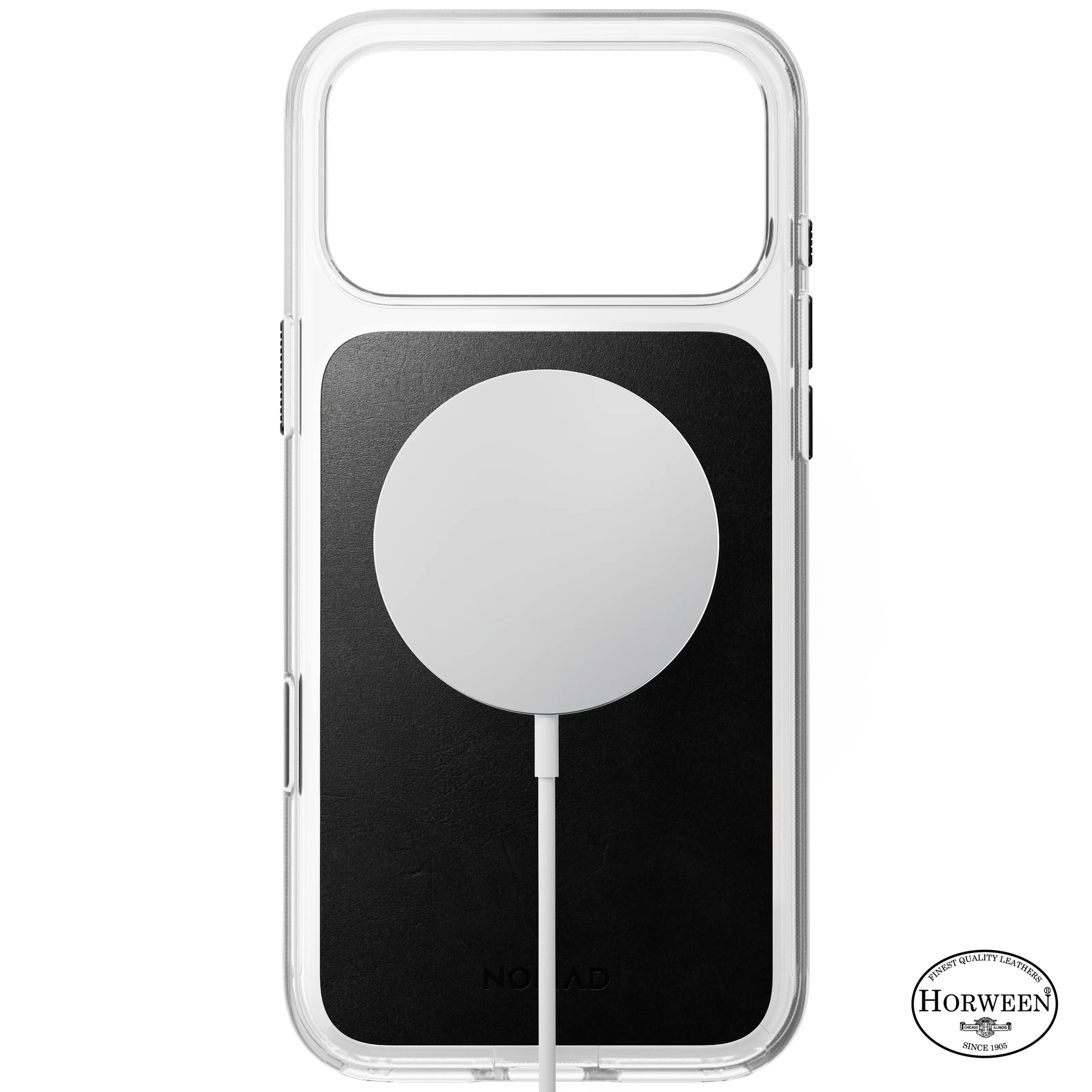 iPhone 18 Pro Max Clear Leather Case MagSafe Black