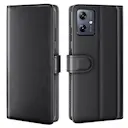 Motorola Moto G54 Slankt mobiletui i ægte læder, Sort