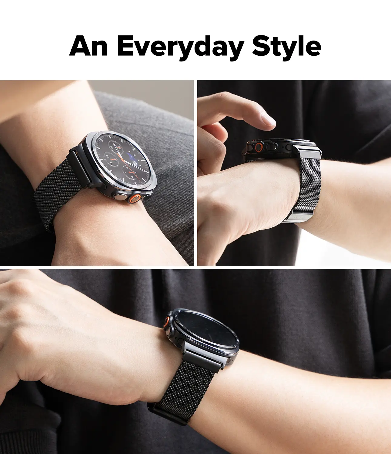 Metal One Mesh Armband Samsung Galaxy Watch Ultra 47mm Black