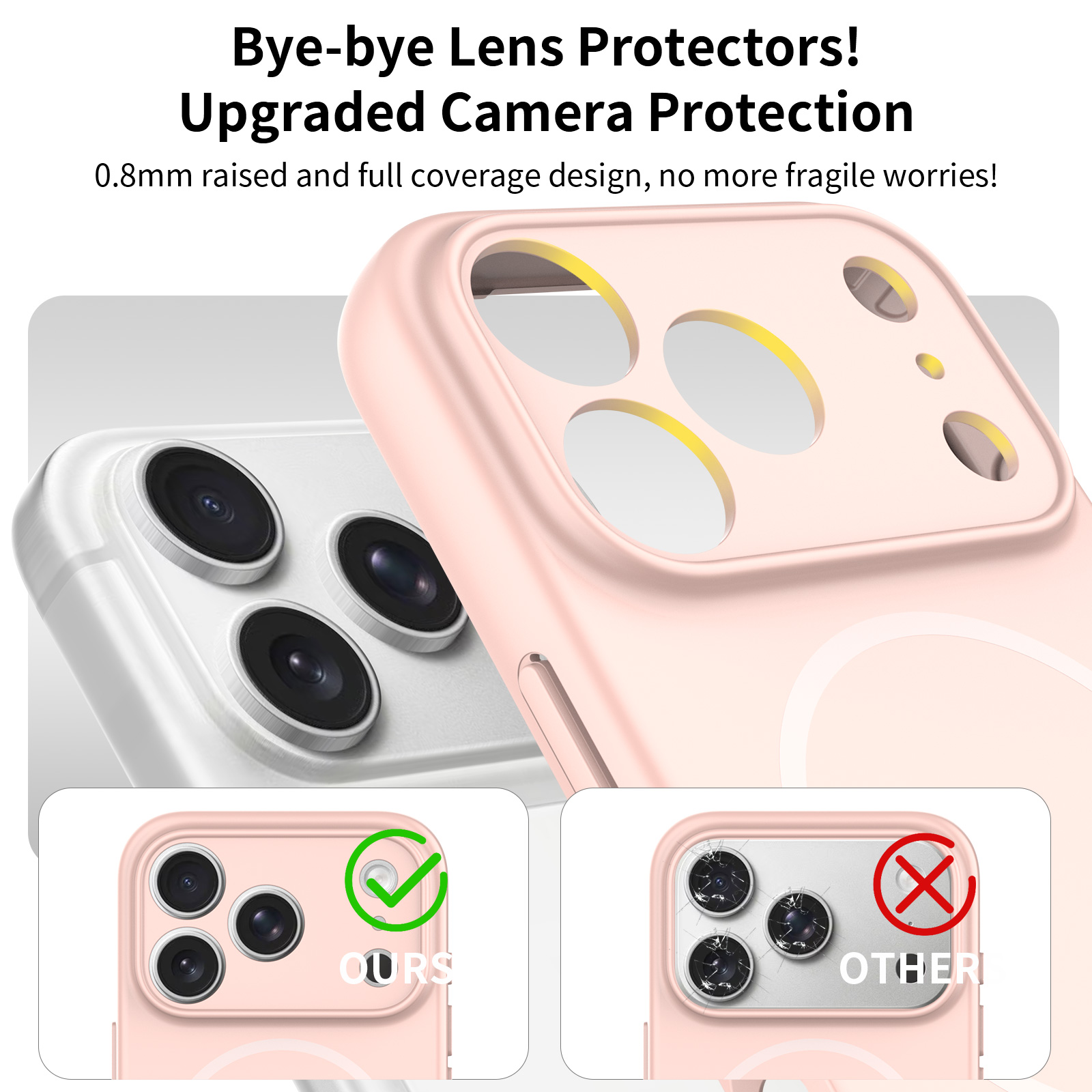 MagSafe-skal SoftArmor iPhone 18 Pro Rosa