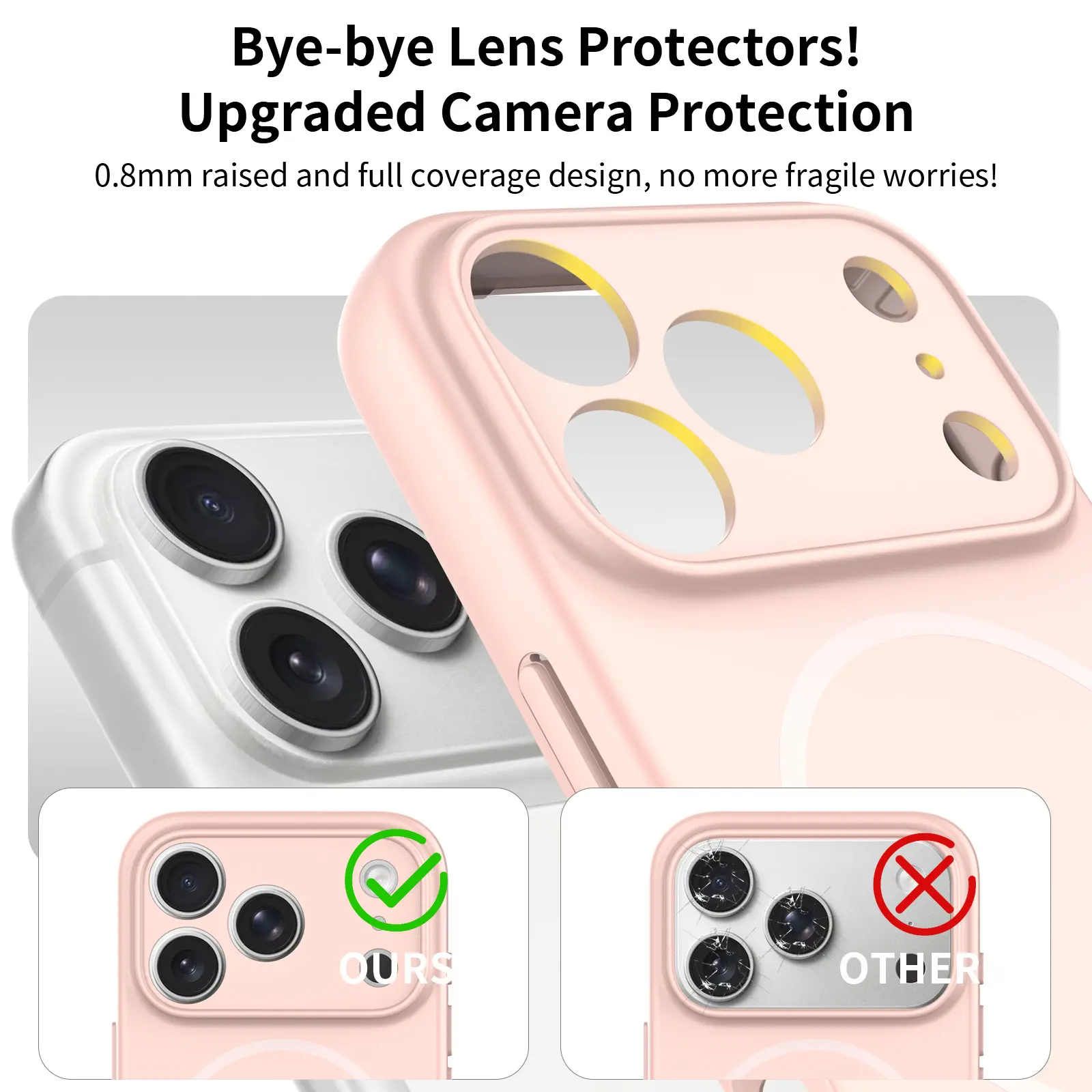 MagSafe-skal SoftArmor iPhone 18 Pro Rosa