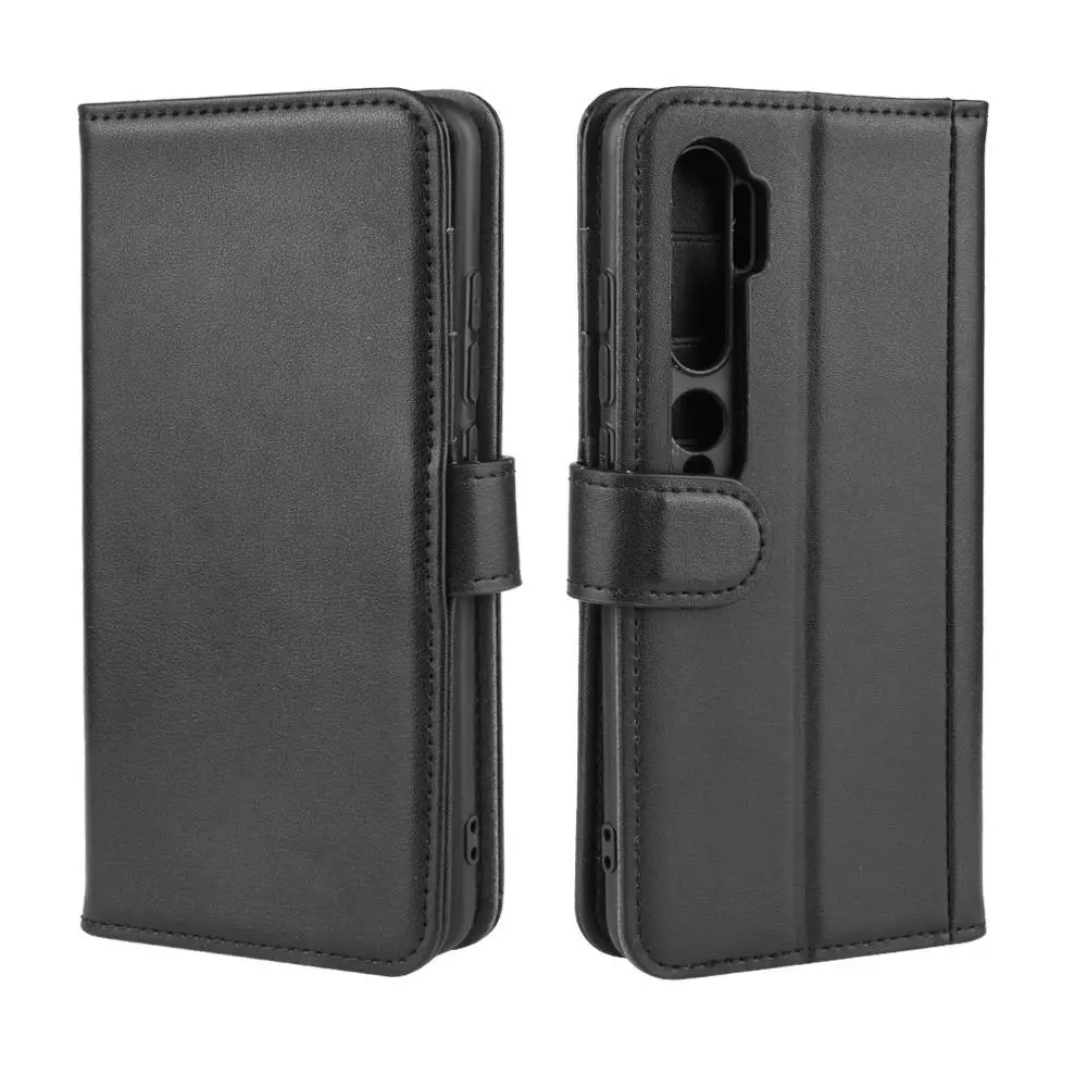 Äkta Läderfodral Xiaomi Mi Note 10/10 Pro Svart