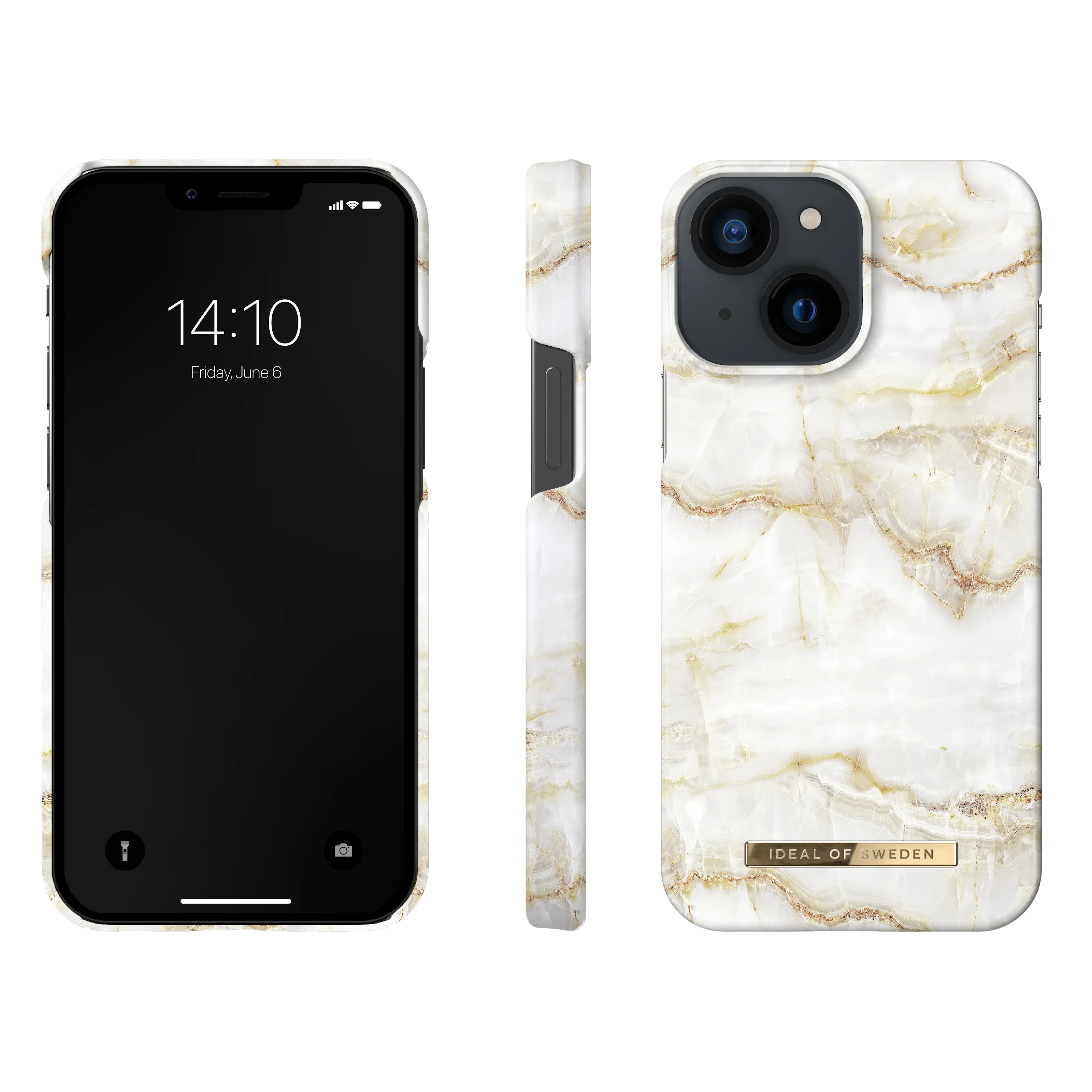 Fashion Case iPhone 13 Mini Golden Pearl Marble