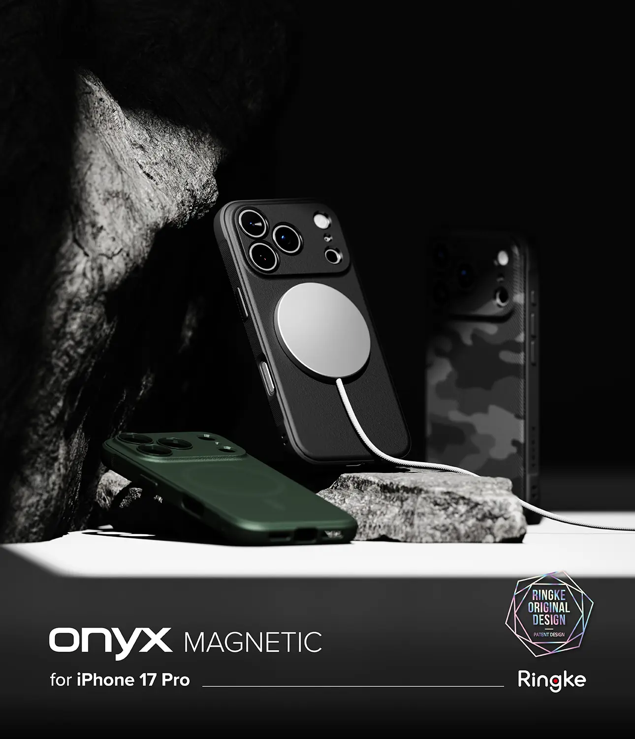 Onyx Magnetic Case iPhone 17 Pro Dark Green