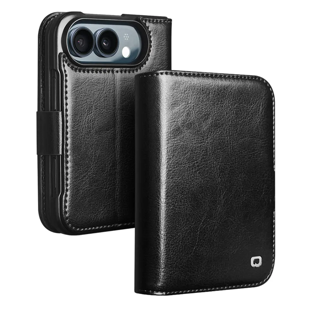 iPhone Ultra Leather Wallet Case Black
