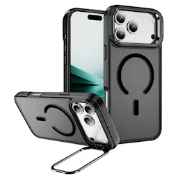iPhone 17 Pro Max Hybridisuojakuori MagSafe-yhteensopivalla kickstandilla, Musta