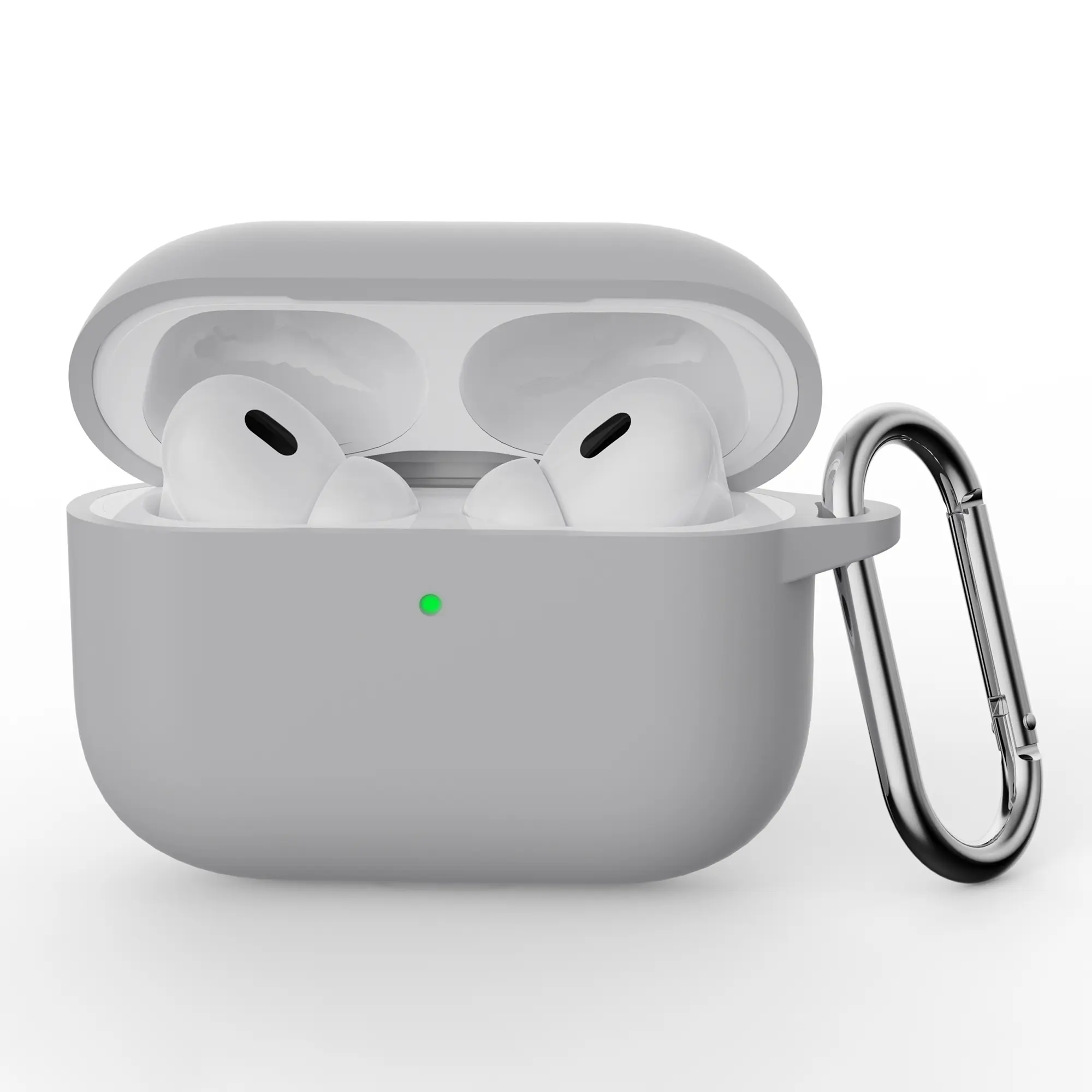 Silikonecover med karabinhage Apple AirPods Pro 3 Grå