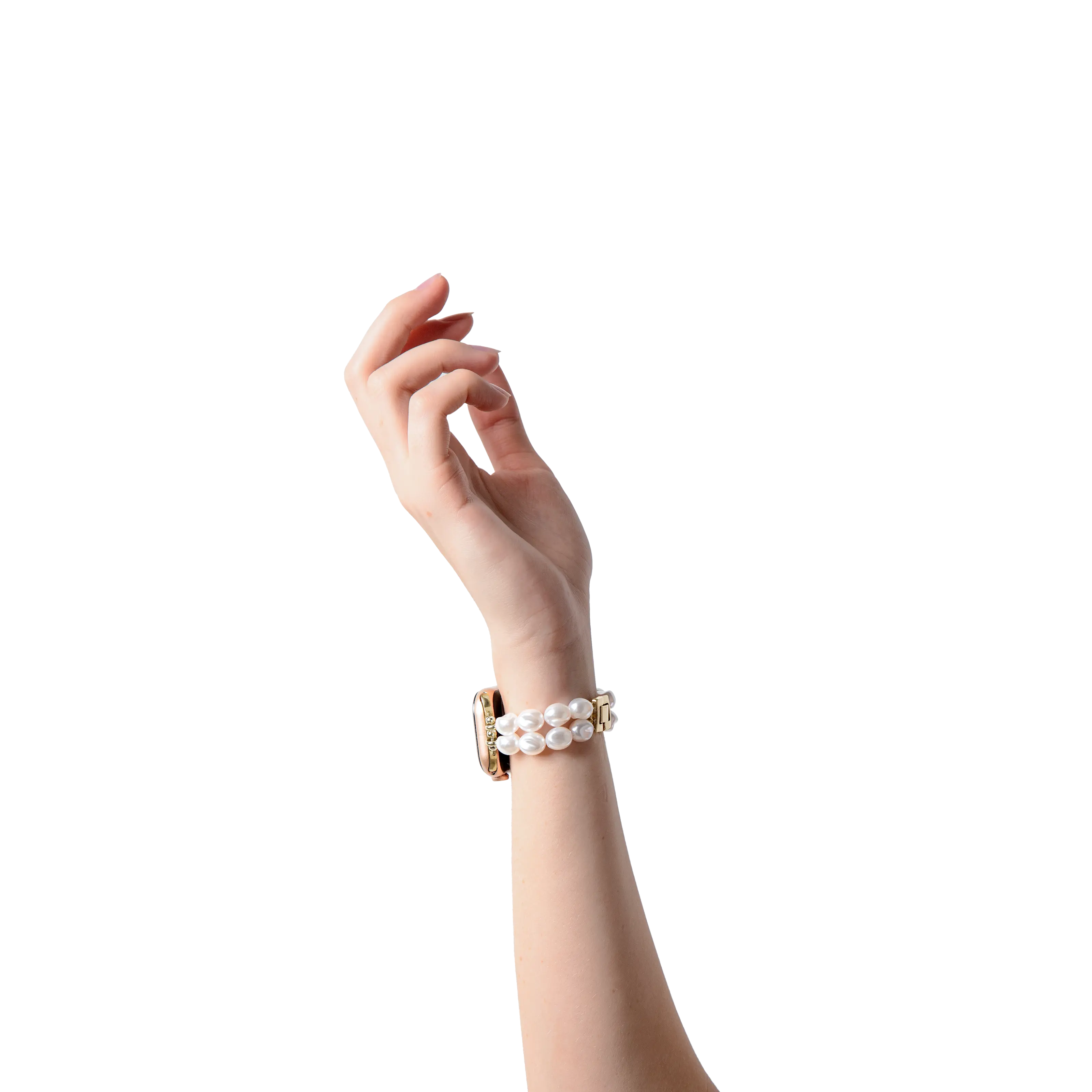 Beaded Watch Band  Apple Watch Series 1-3 42mm Classy White Pearl