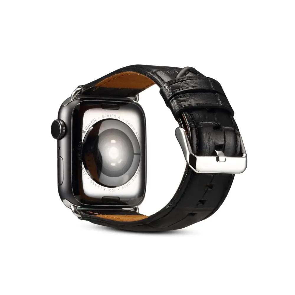 Armband Krokodil Apple Watch Ultra 49mm svart