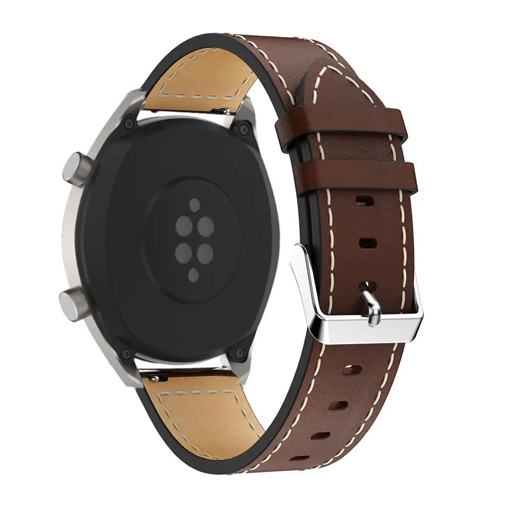 Läderarmband Huawei Watch GT 2 46mm/Watch GT 2e/Watch GT Brun