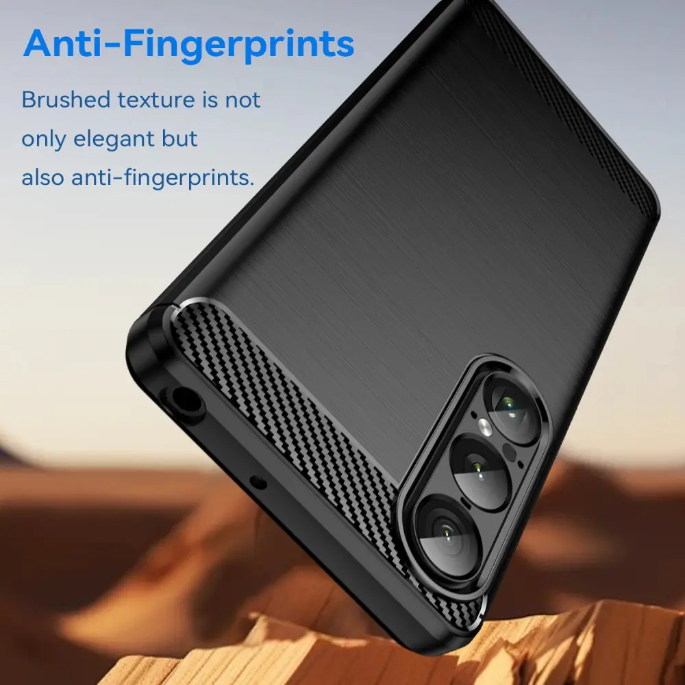 Sony Xperia 1 VIII Skal TPU Brushed Svart