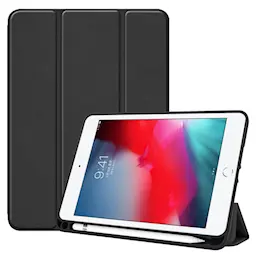 Apple iPad Mini 4 7.9 (2015) Etui Tri-fold med Pencil-holder Sort