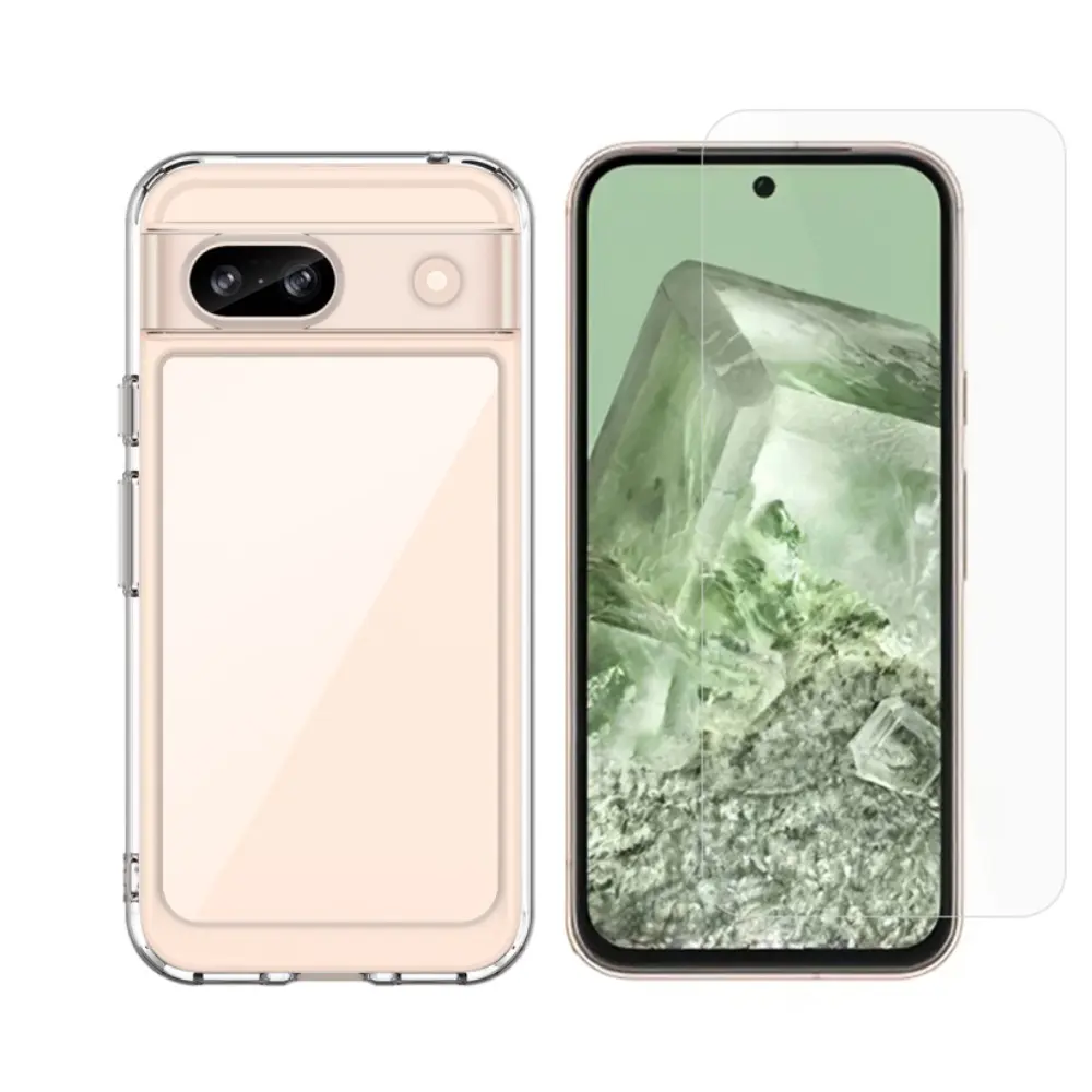 Google Pixel 8a Kit med Skal och Skärmskydd