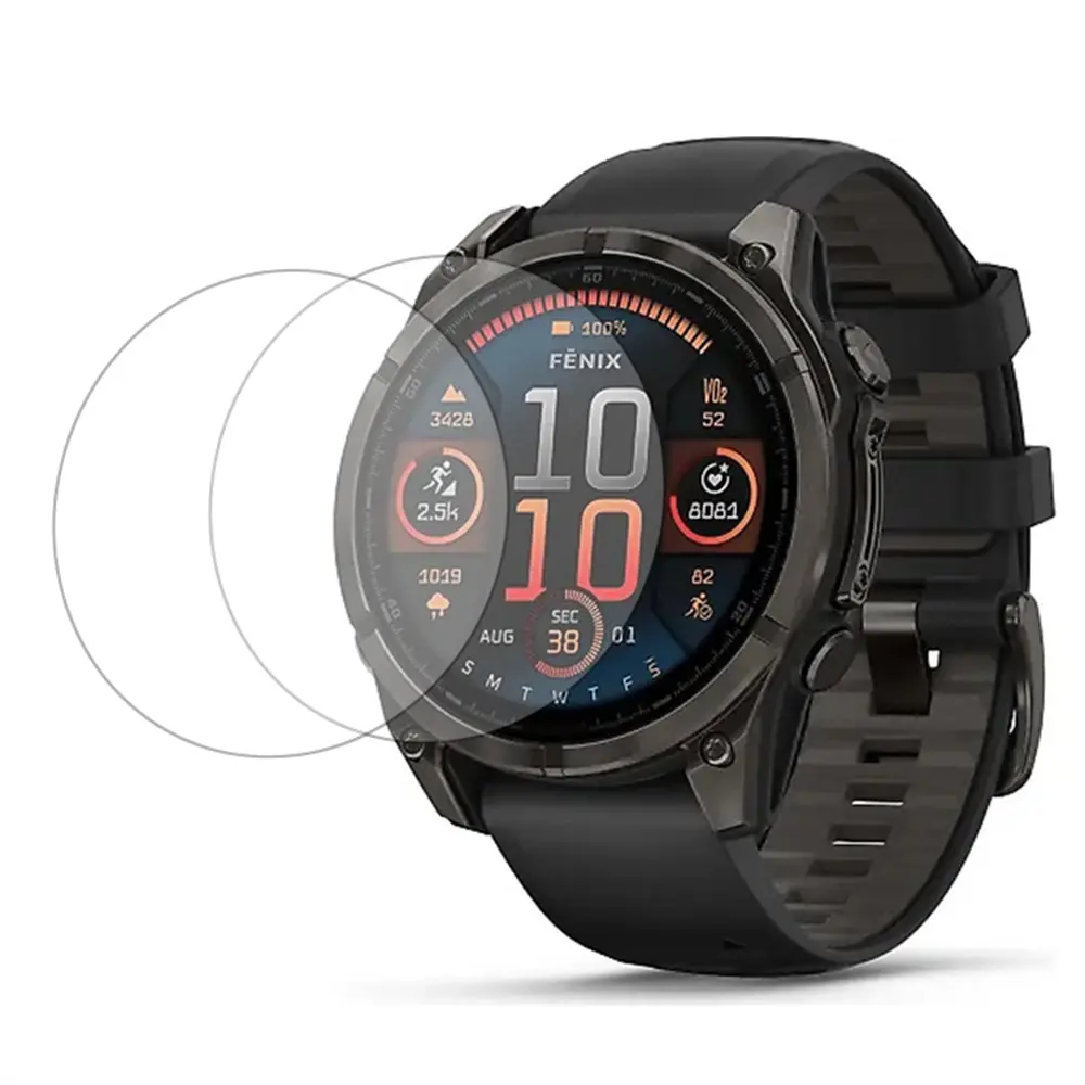 2-Pack härdat Glas 0.3mm Skärmskydd Garmin Fenix 8 47mm