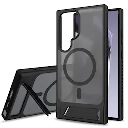 Samsung Galaxy S24 Ultra Magnetisk hybriddeksel med innebygd stativ, Svart