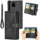 Læder multi-slot tegnebog iPhone 14 sort