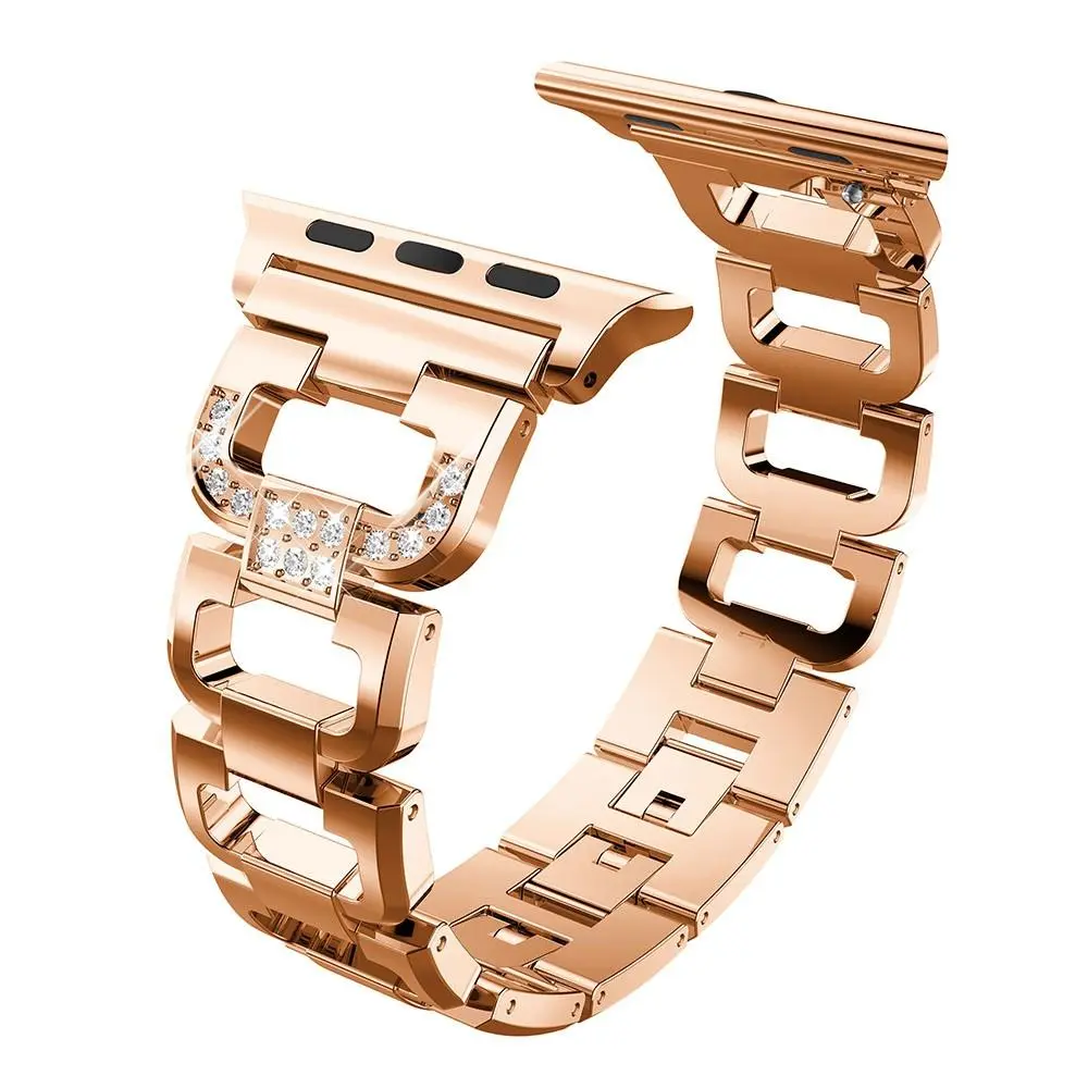 Rhinestone Bracelet Apple Watch Series 8 45mm Roséguld