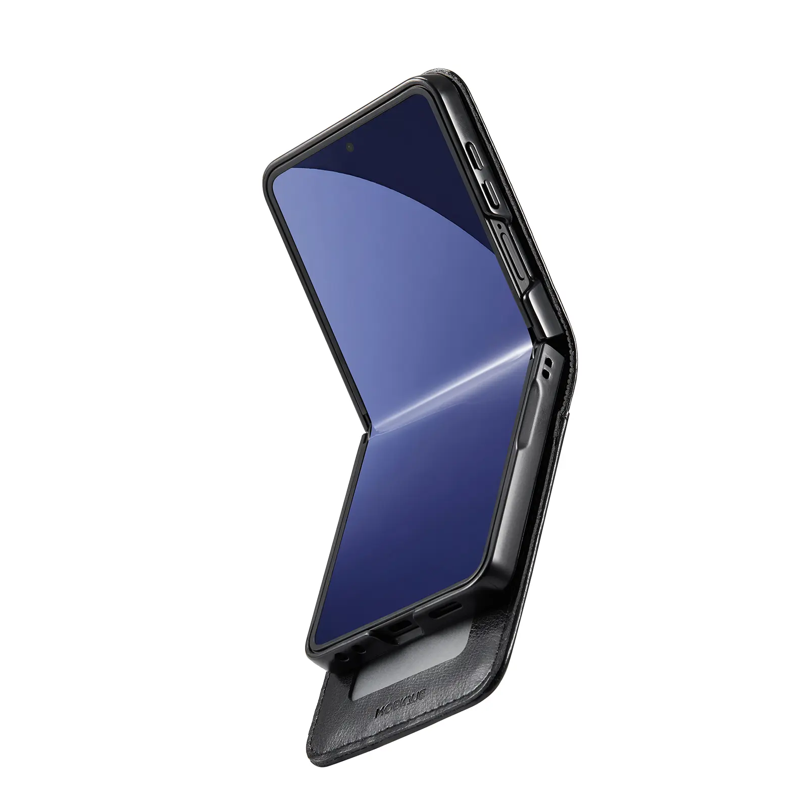 Äkta Läderfodral Samsung Galaxy Z Flip 8 Svart