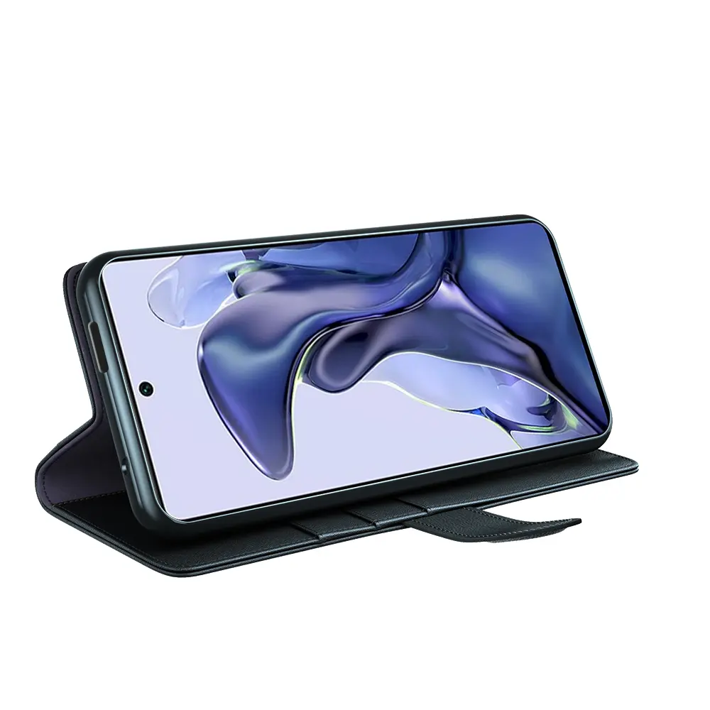 Äkta Läderfodral Xiaomi 11T/11T Pro Svart