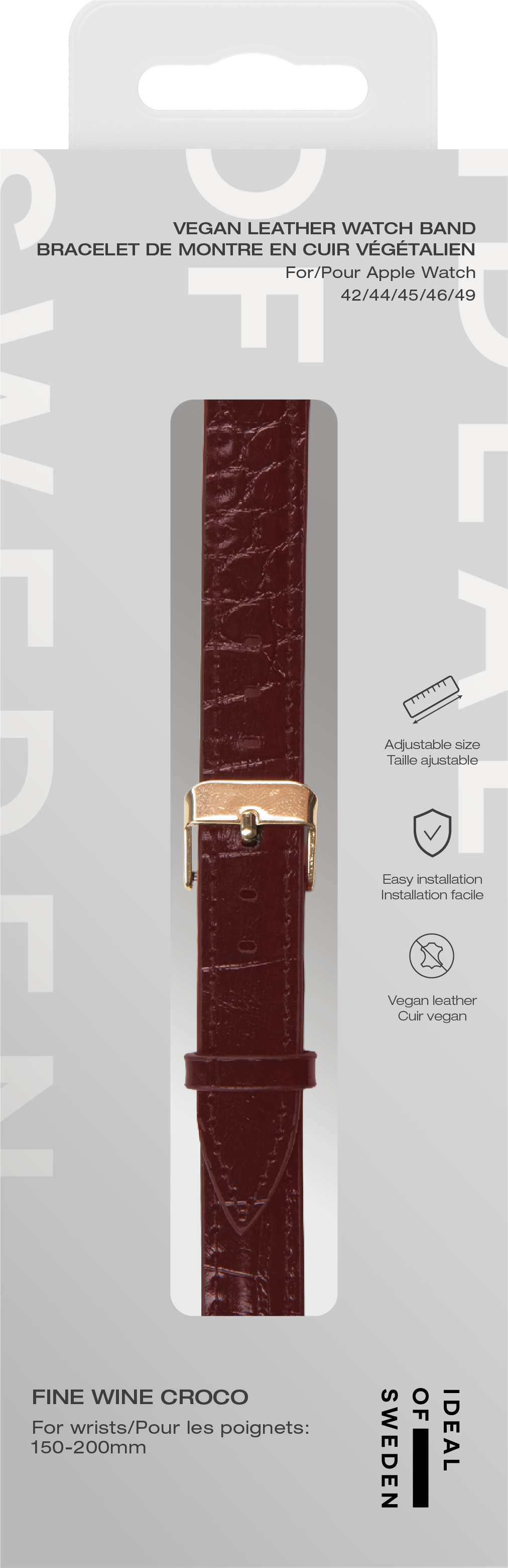Vegan Leather Watch Band Apple Watch Series 8 45mm 