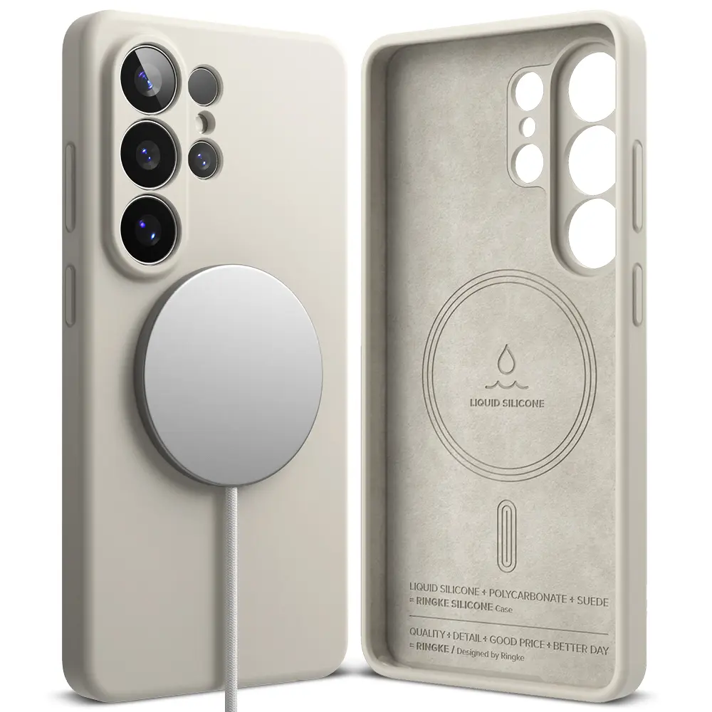 Silicone Magnetic Case Samsung Galaxy S26 Ultra Stone