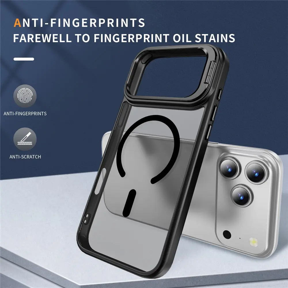 Hybridskal Kickstand MagSafe iPhone 18 Pro Max Svart